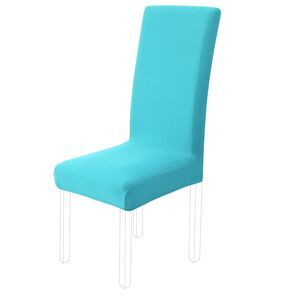 Washable Dinning Room Stretch Chair Slipcovers Lake Blue
